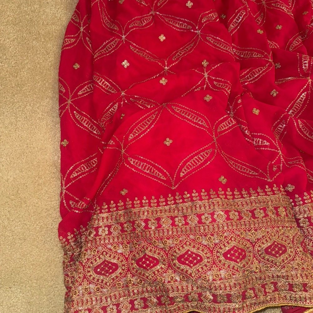 Pink Lehenga with Dupatta - Picture 4 of 15